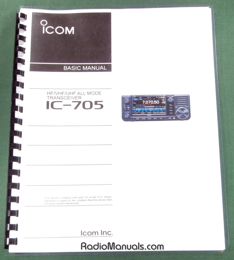 Icom IC-705 Basic Instruction Manual - Click Image to Close